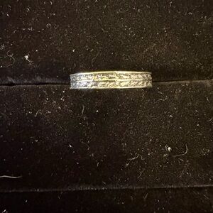 Silver Textured Band Ring